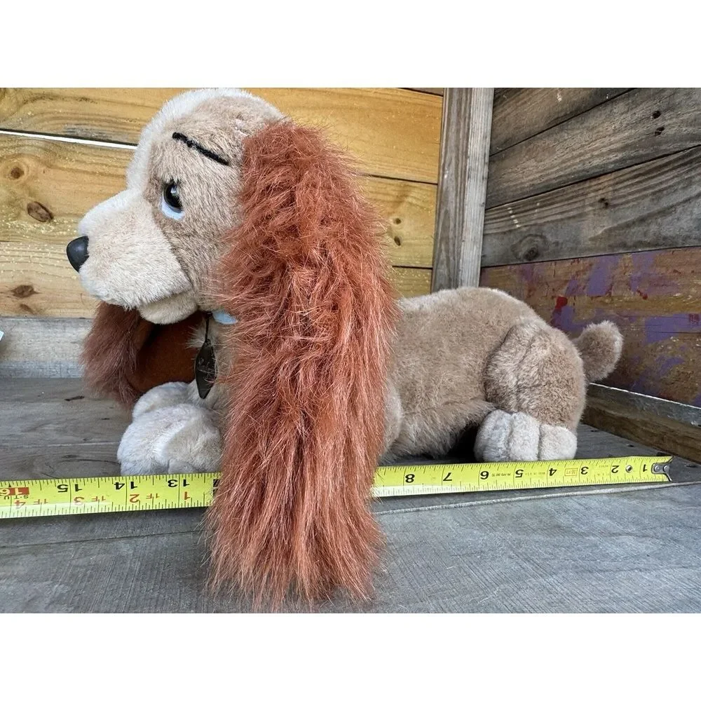 Disney Lady And The Tramp Stuffed Lady Dog With Collar‎ Metal Name Plate